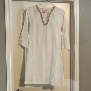 Lilly white tunic coverup sz M